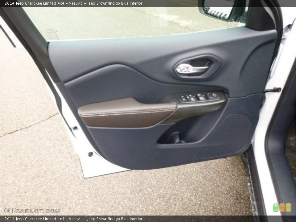 Vesuvio - Jeep Brown/Indigo Blue Interior Door Panel for the 2014 Jeep Cherokee Limited 4x4 #88593835