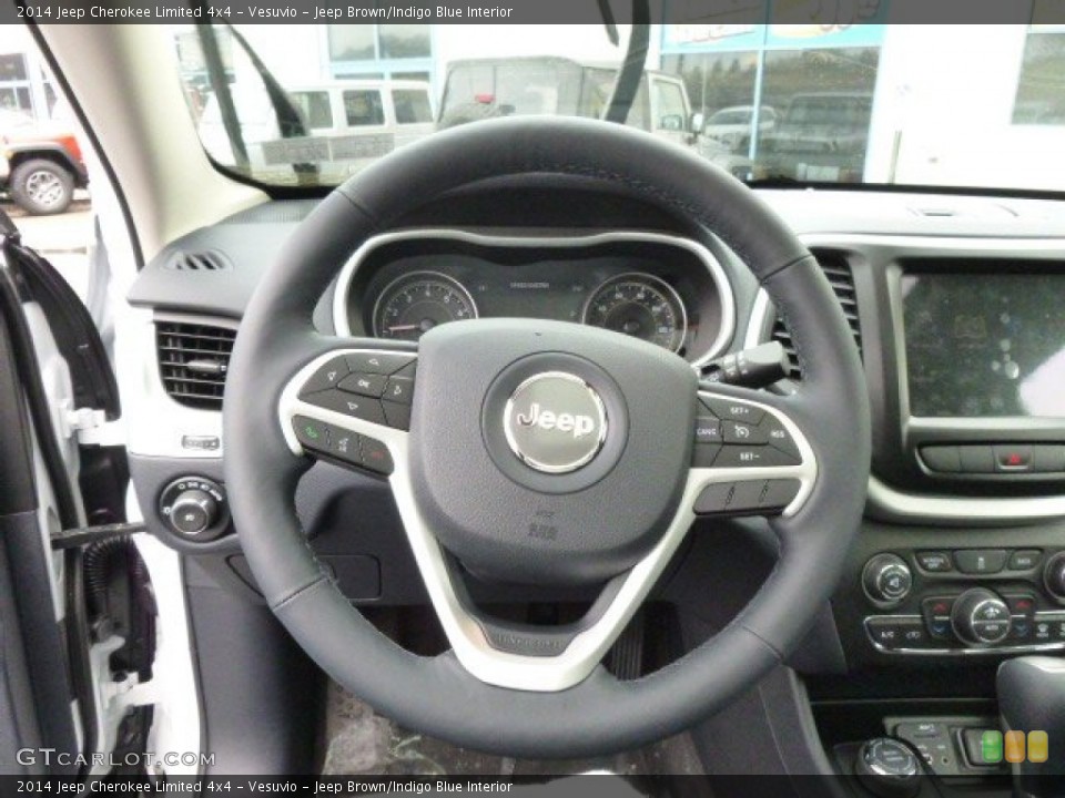 Vesuvio - Jeep Brown/Indigo Blue Interior Steering Wheel for the 2014 Jeep Cherokee Limited 4x4 #88594015