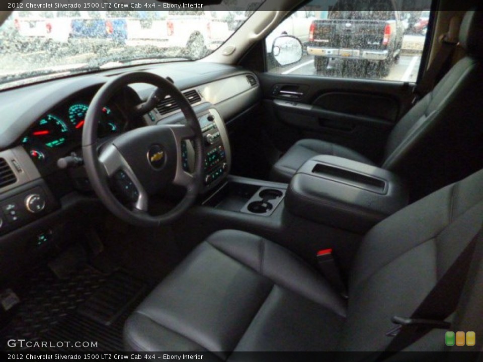 Ebony Interior Photo for the 2012 Chevrolet Silverado 1500 LTZ Crew Cab 4x4 #88594171