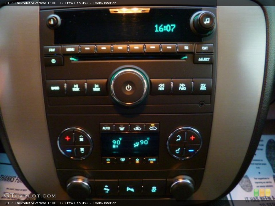 Ebony Interior Controls for the 2012 Chevrolet Silverado 1500 LTZ Crew Cab 4x4 #88594231