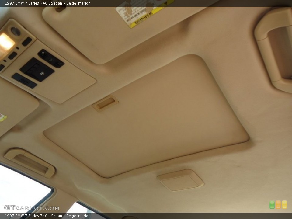 Beige Interior Sunroof for the 1997 BMW 7 Series 740iL Sedan #88599490