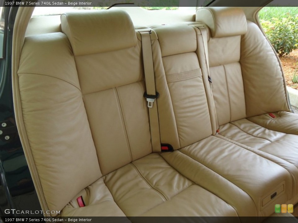 Beige Interior Rear Seat for the 1997 BMW 7 Series 740iL Sedan #88599550