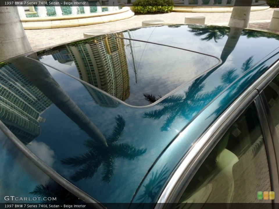 Beige Interior Sunroof for the 1997 BMW 7 Series 740iL Sedan #88599709