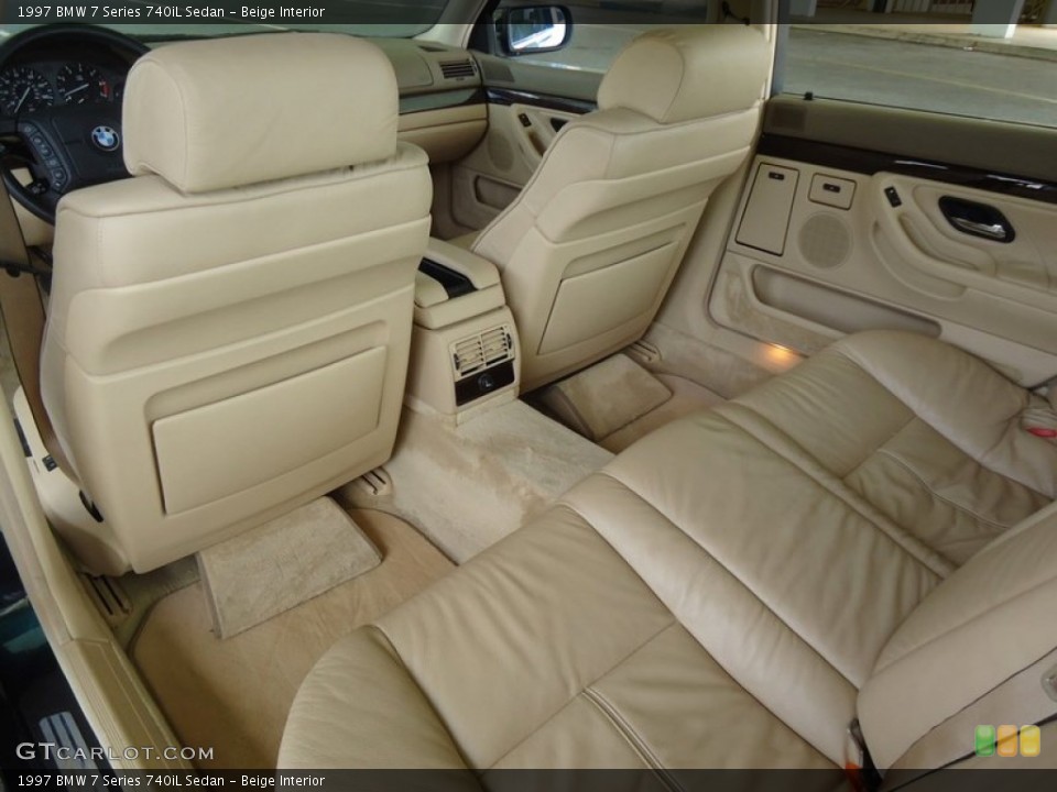 Beige Interior Rear Seat for the 1997 BMW 7 Series 740iL Sedan #88599732