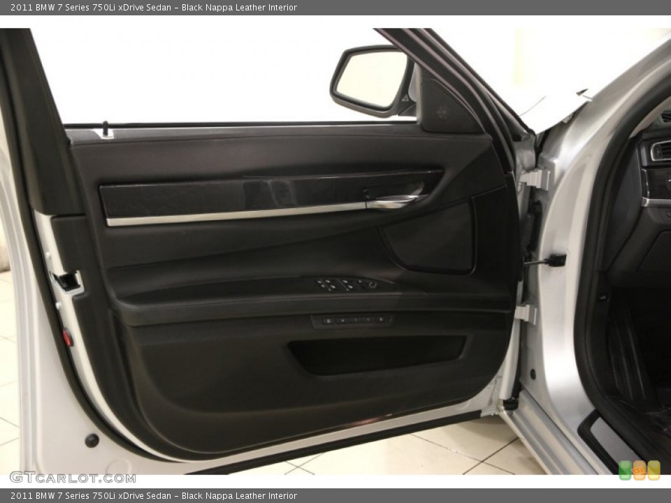 Black Nappa Leather Interior Door Panel for the 2011 BMW 7 Series 750Li xDrive Sedan #88599936