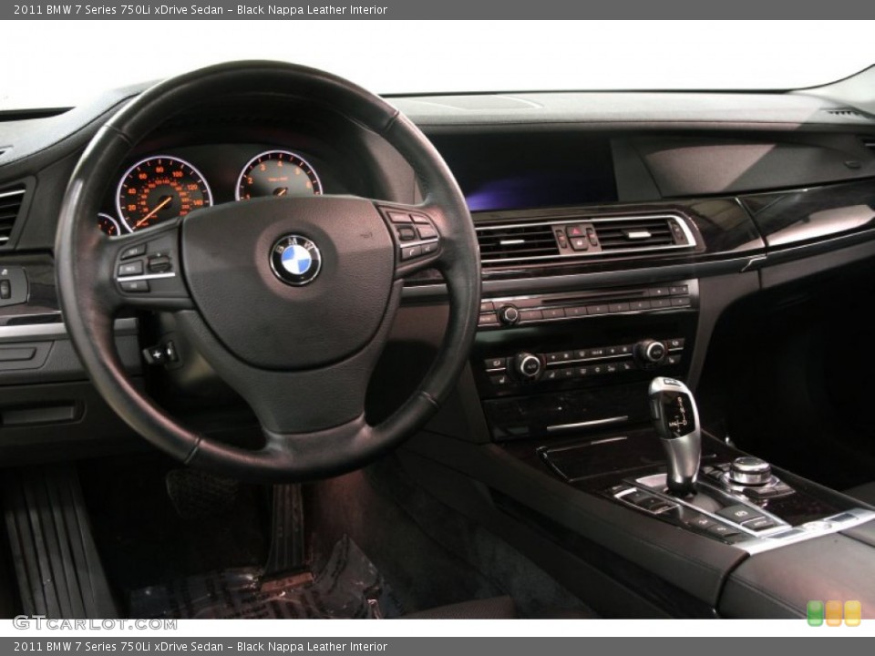 Black Nappa Leather Interior Dashboard for the 2011 BMW 7 Series 750Li xDrive Sedan #88600075