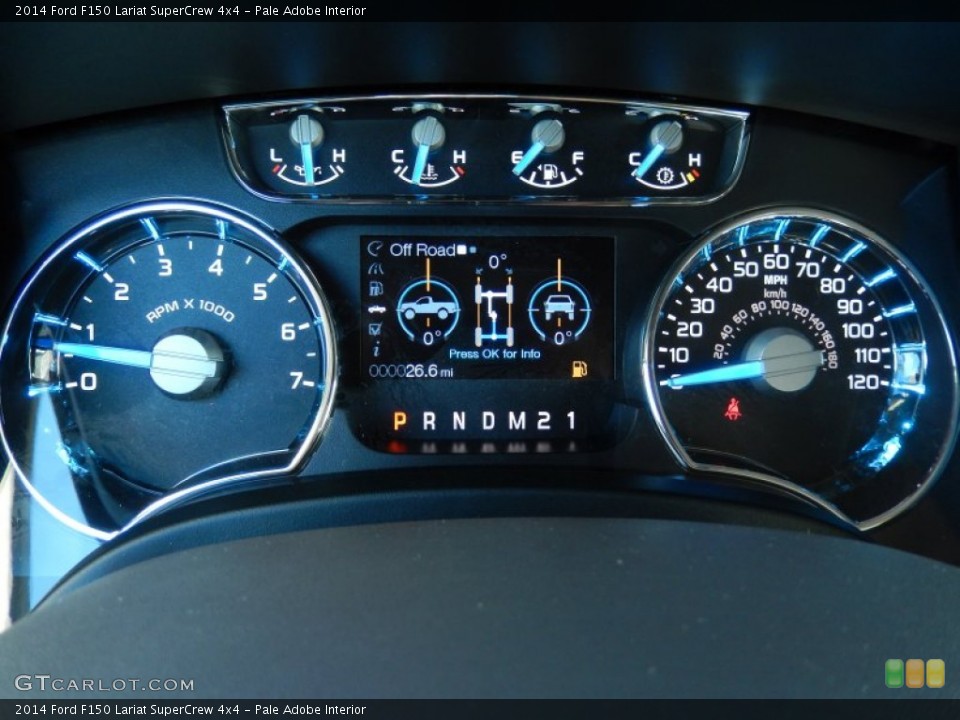 Pale Adobe Interior Gauges for the 2014 Ford F150 Lariat SuperCrew 4x4 #88600573