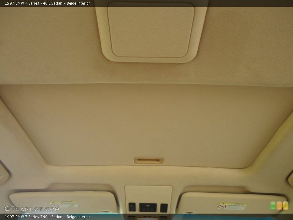 Beige Interior Sunroof for the 1997 BMW 7 Series 740iL Sedan #88600627