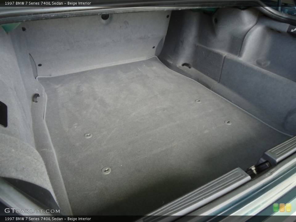 Beige Interior Trunk for the 1997 BMW 7 Series 740iL Sedan #88600942