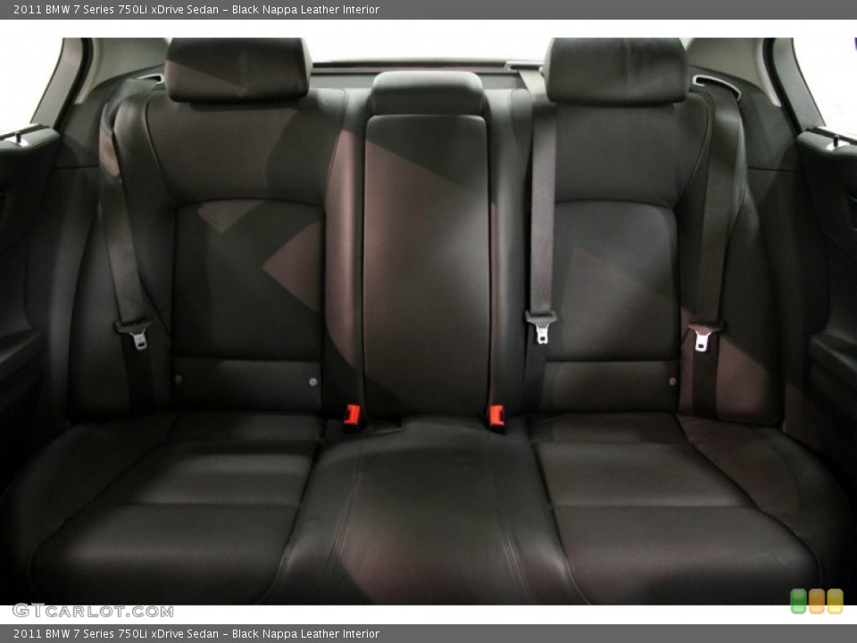 Black Nappa Leather Interior Rear Seat for the 2011 BMW 7 Series 750Li xDrive Sedan #88601080