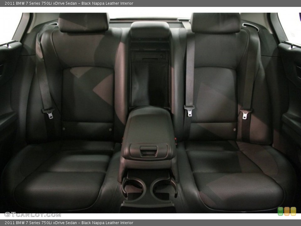 Black Nappa Leather Interior Rear Seat for the 2011 BMW 7 Series 750Li xDrive Sedan #88601101