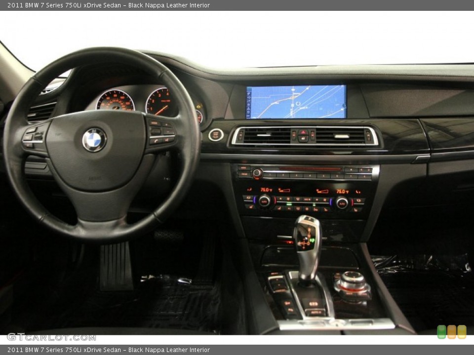 Black Nappa Leather Interior Dashboard for the 2011 BMW 7 Series 750Li xDrive Sedan #88601143