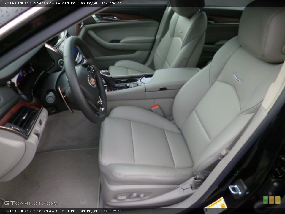 Medium Titanium/Jet Black Interior Front Seat for the 2014 Cadillac CTS Sedan AWD #88601740