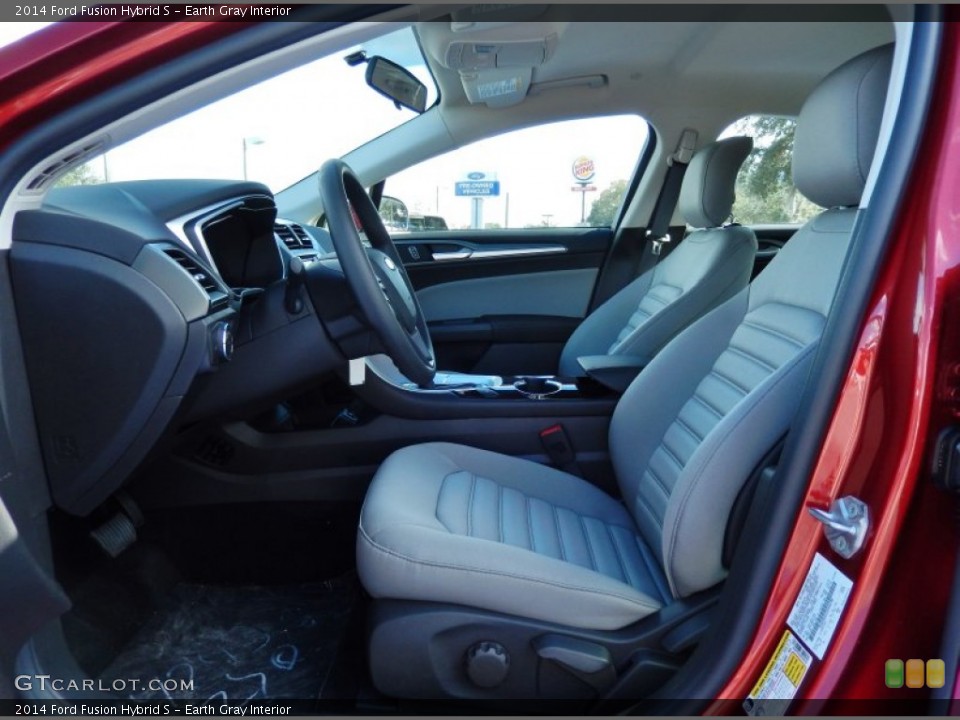 Earth Gray Interior Front Seat for the 2014 Ford Fusion Hybrid S #88601746