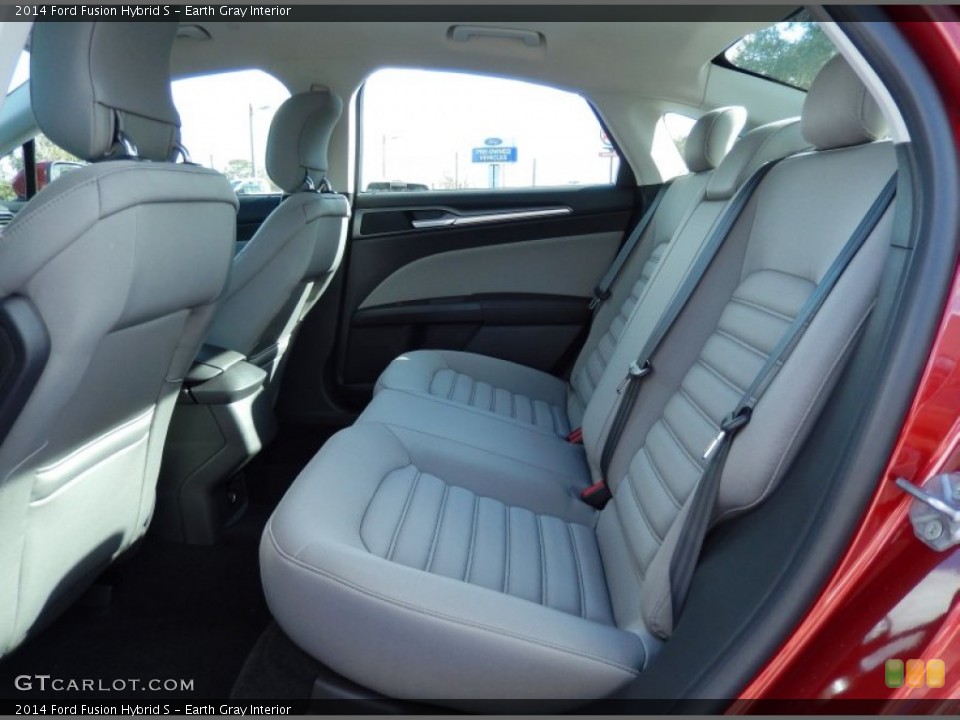 Earth Gray Interior Rear Seat for the 2014 Ford Fusion Hybrid S #88601770