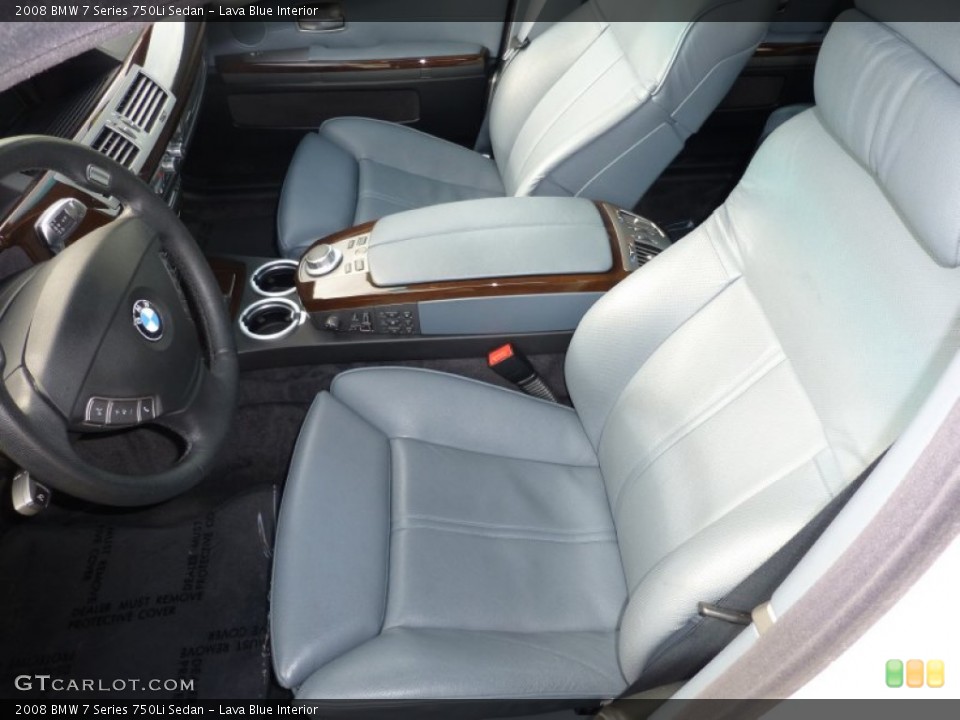 Lava Blue Interior Photo for the 2008 BMW 7 Series 750Li Sedan #88604845