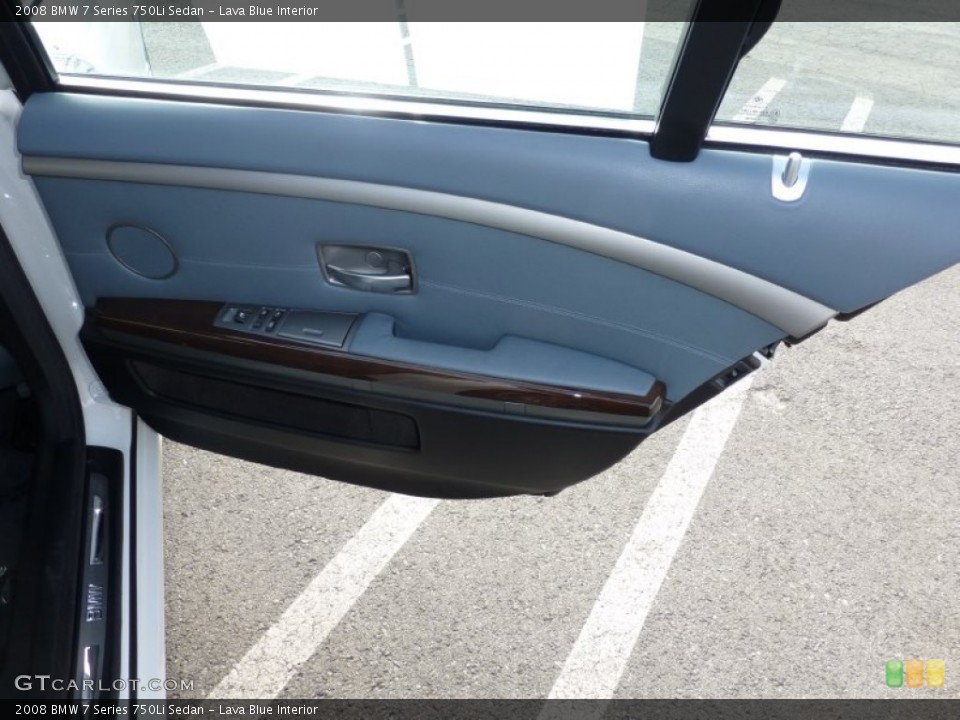 Lava Blue Interior Door Panel for the 2008 BMW 7 Series 750Li Sedan #88604944