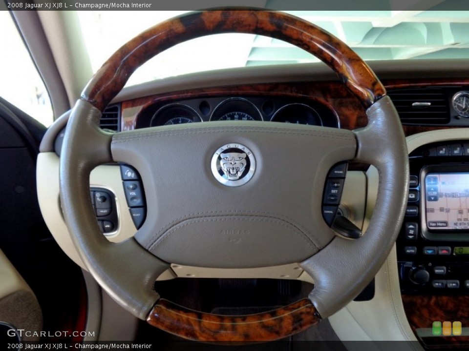 Champagne/Mocha Interior Steering Wheel for the 2008 Jaguar XJ XJ8 L #88609120