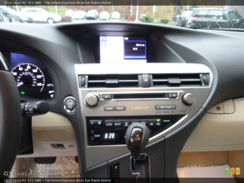Parchment/Espresso Birds Eye Maple Interior Controls for the 2013 Lexus RX 350 AWD #88611718