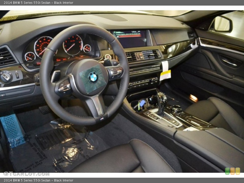 Black Interior Prime Interior for the 2014 BMW 5 Series 550i Sedan #88614046