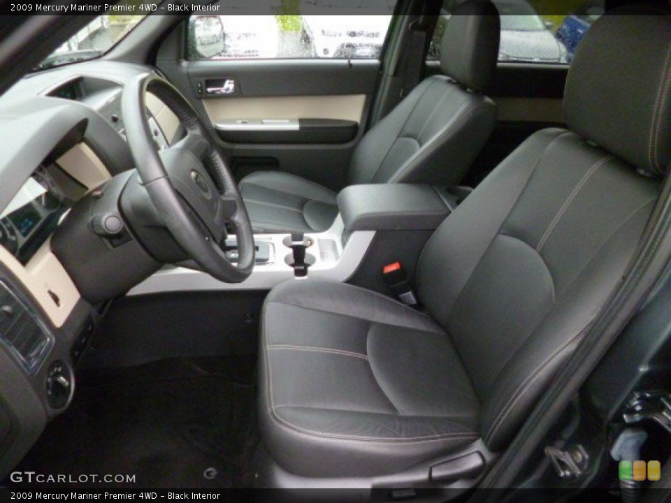 Black Interior Front Seat for the 2009 Mercury Mariner Premier 4WD #88616872