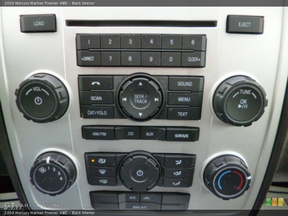Black Interior Controls for the 2009 Mercury Mariner Premier 4WD #88616904