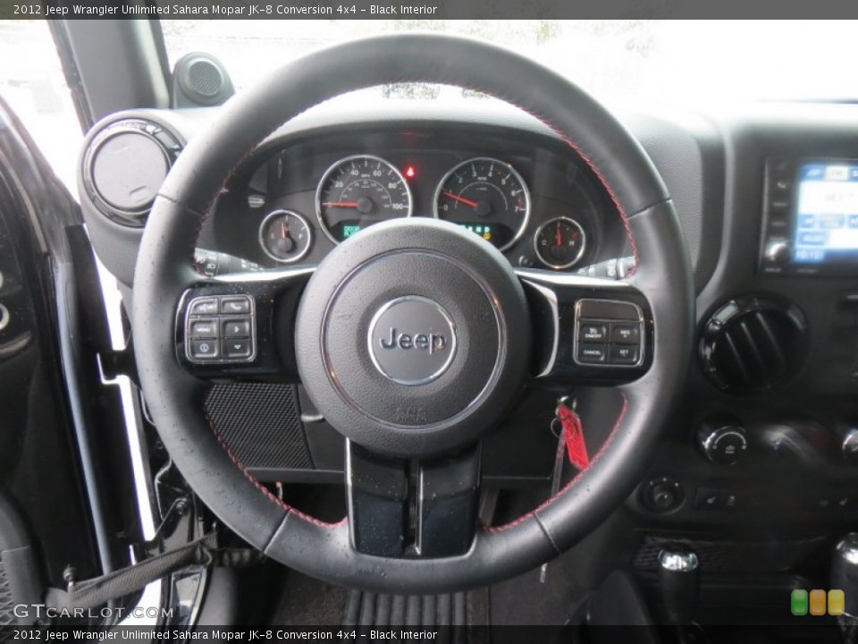 Black Interior Steering Wheel for the 2012 Jeep Wrangler Unlimited Sahara Mopar JK-8 Conversion 4x4 #88618543