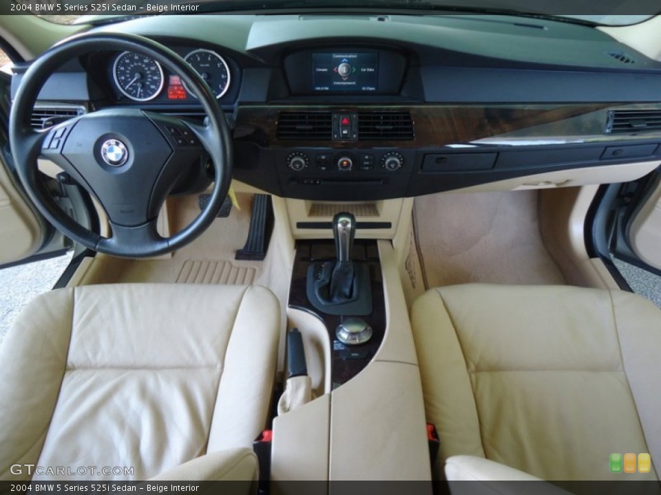Beige Interior Dashboard for the 2004 BMW 5 Series 525i Sedan #88618753