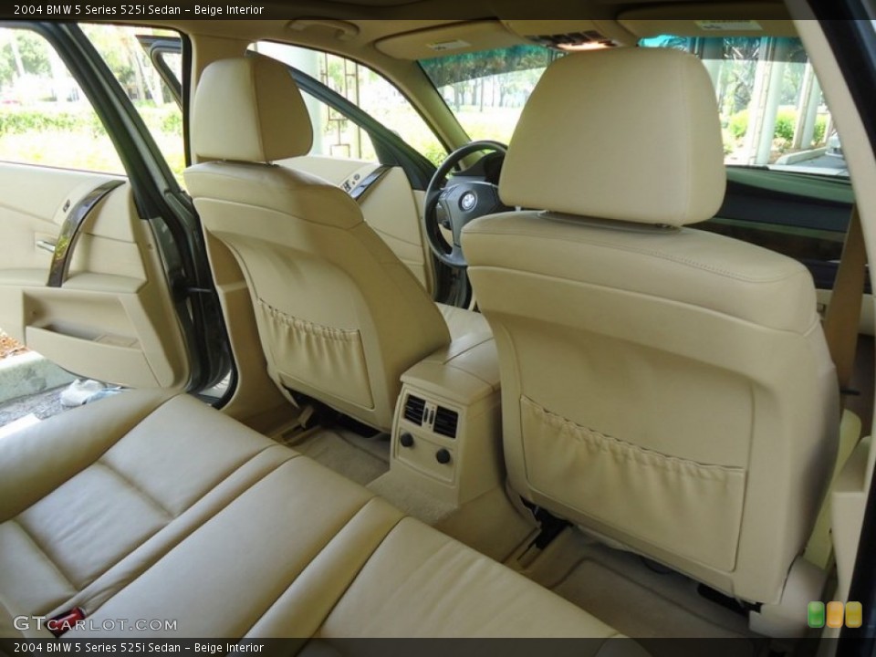 Beige Interior Rear Seat for the 2004 BMW 5 Series 525i Sedan #88618771