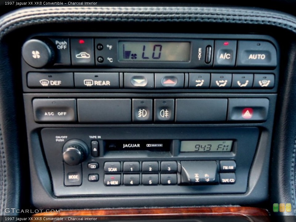 Charcoal Interior Controls for the 1997 Jaguar XK XK8 Convertible #88618801