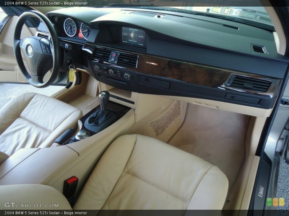 Beige Interior Dashboard for the 2004 BMW 5 Series 525i Sedan #88618897