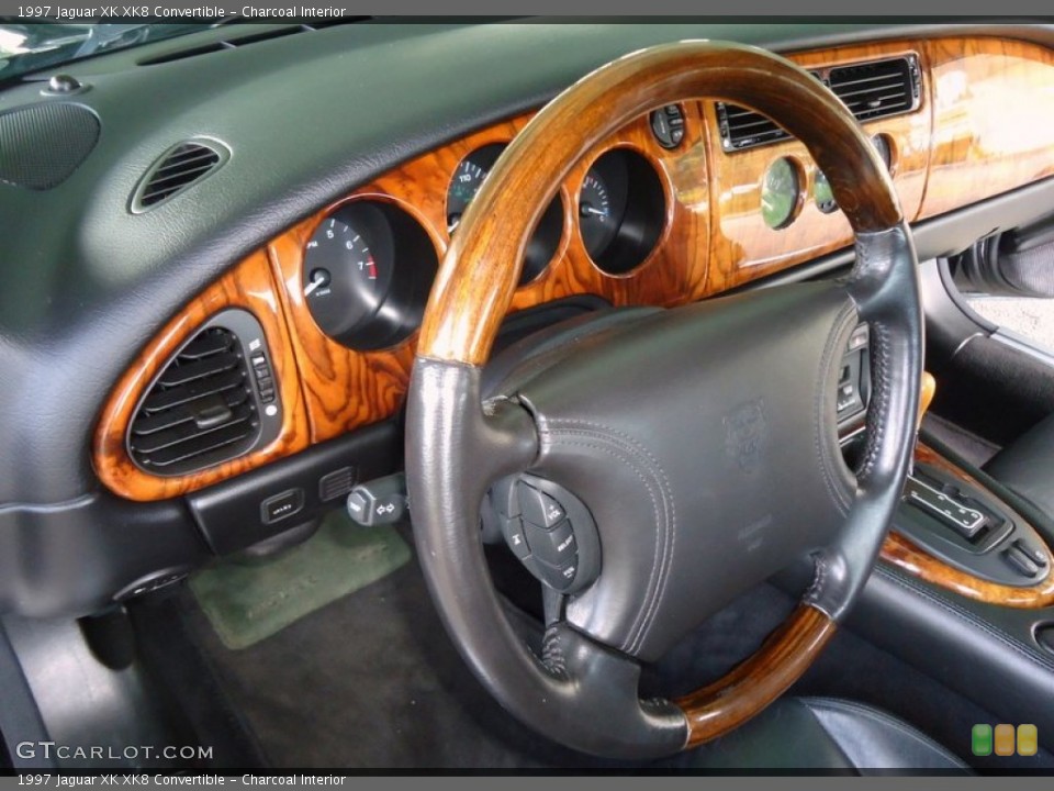 Charcoal Interior Steering Wheel for the 1997 Jaguar XK XK8 Convertible #88618993
