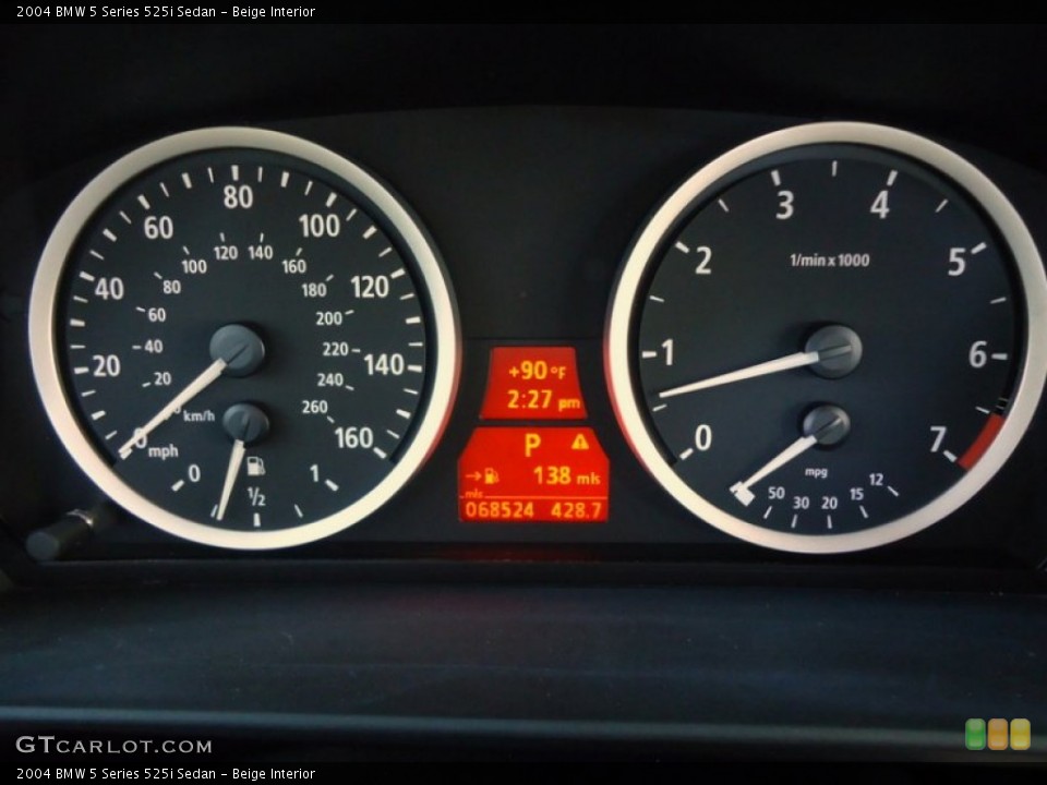 Beige Interior Gauges for the 2004 BMW 5 Series 525i Sedan #88619149
