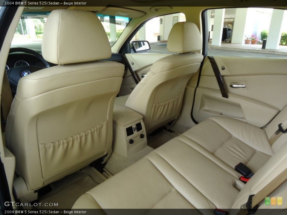 Beige Interior Rear Seat for the 2004 BMW 5 Series 525i Sedan #88619530