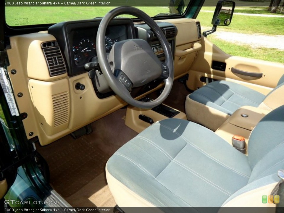 Camel/Dark Green Interior Photo for the 2000 Jeep Wrangler Sahara 4x4 #88623007