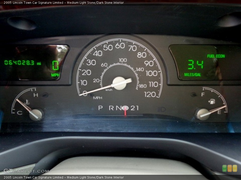 Medium Light Stone/Dark Stone Interior Gauges for the 2005 Lincoln Town Car Signature Limited #88625449