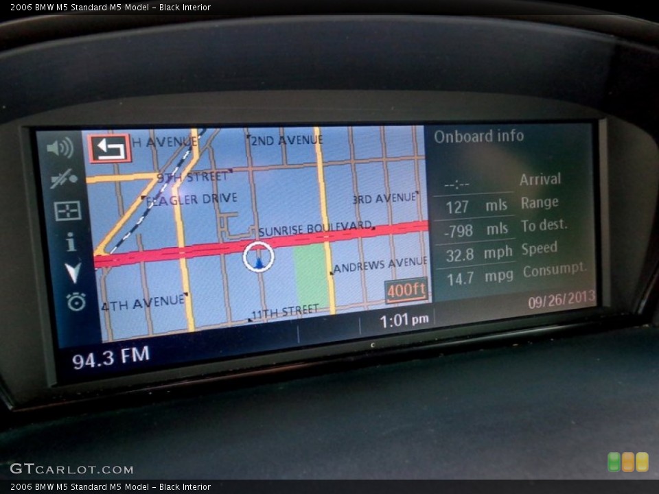 Black Interior Navigation for the 2006 BMW M5  #88627768