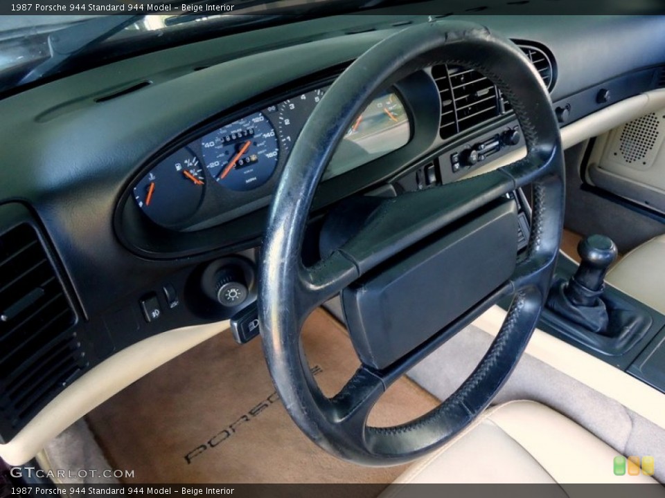 Beige Interior Steering Wheel for the 1987 Porsche 944  #88630357