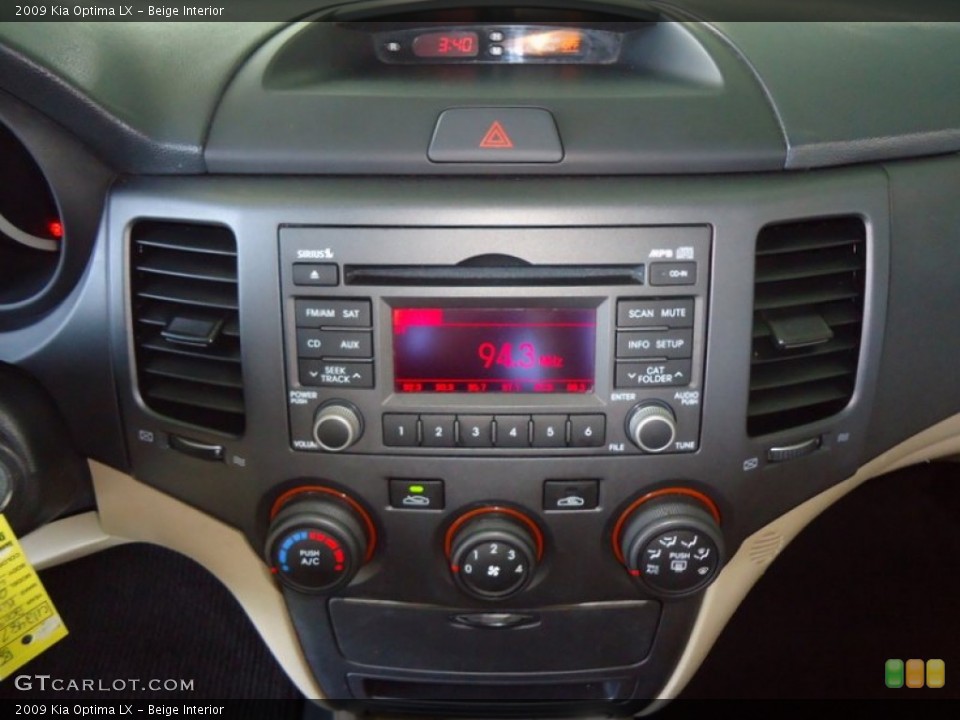 Beige Interior Controls for the 2009 Kia Optima LX #88632676