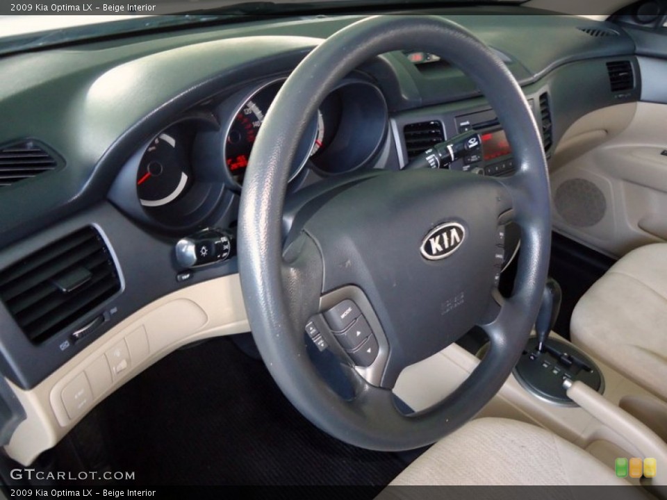 Beige Interior Steering Wheel for the 2009 Kia Optima LX #88632775