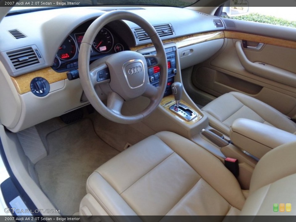 Beige Interior Prime Interior for the 2007 Audi A4 2.0T Sedan #88633249