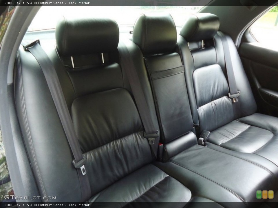 Black Interior Rear Seat for the 2000 Lexus LS 400 Platinum Series #88636069