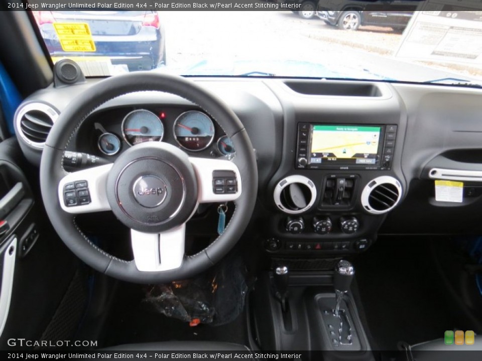 Polar Edition Black w/Pearl Accent Stitching Interior Dashboard for the 2014 Jeep Wrangler Unlimited Polar Edition 4x4 #88638409