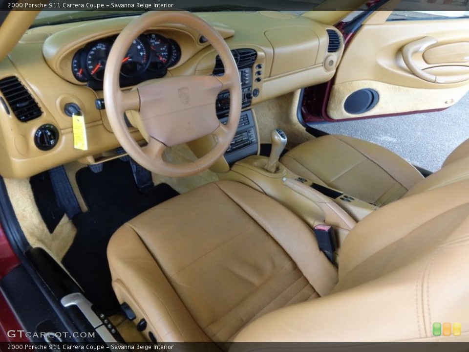 Savanna Beige Interior Prime Interior for the 2000 Porsche 911 Carrera Coupe #88642364
