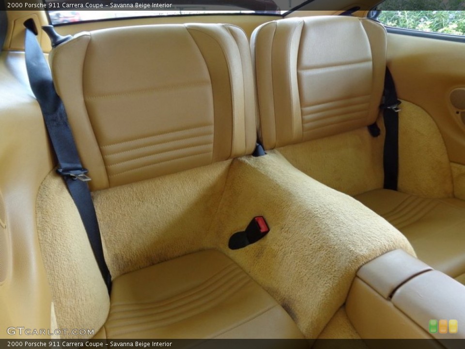 Savanna Beige Interior Rear Seat for the 2000 Porsche 911 Carrera Coupe #88642419