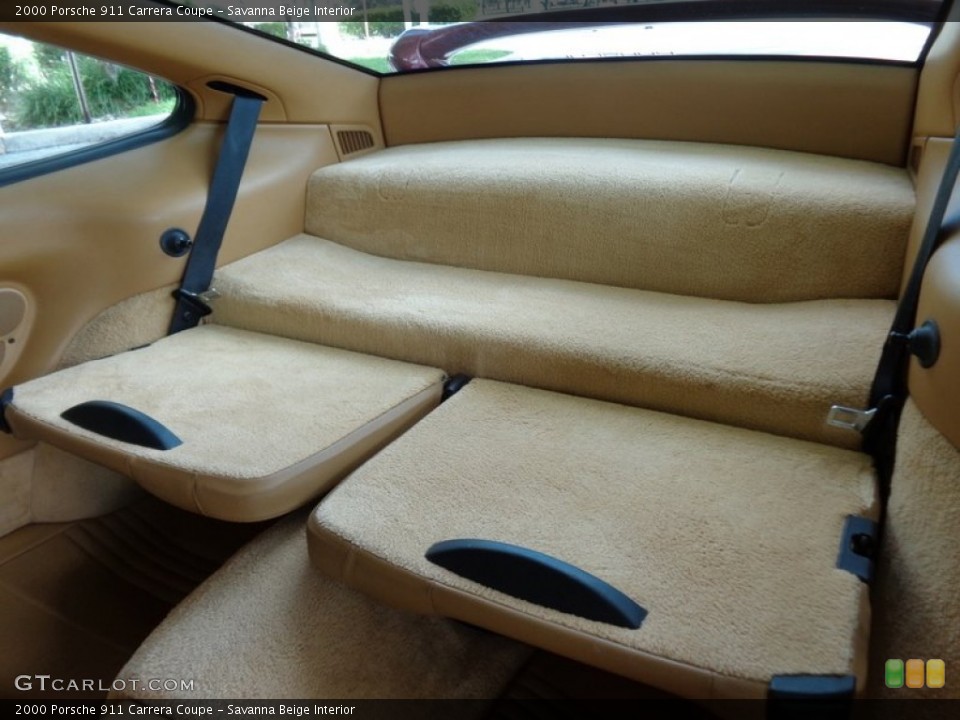 Savanna Beige Interior Rear Seat for the 2000 Porsche 911 Carrera Coupe #88642719