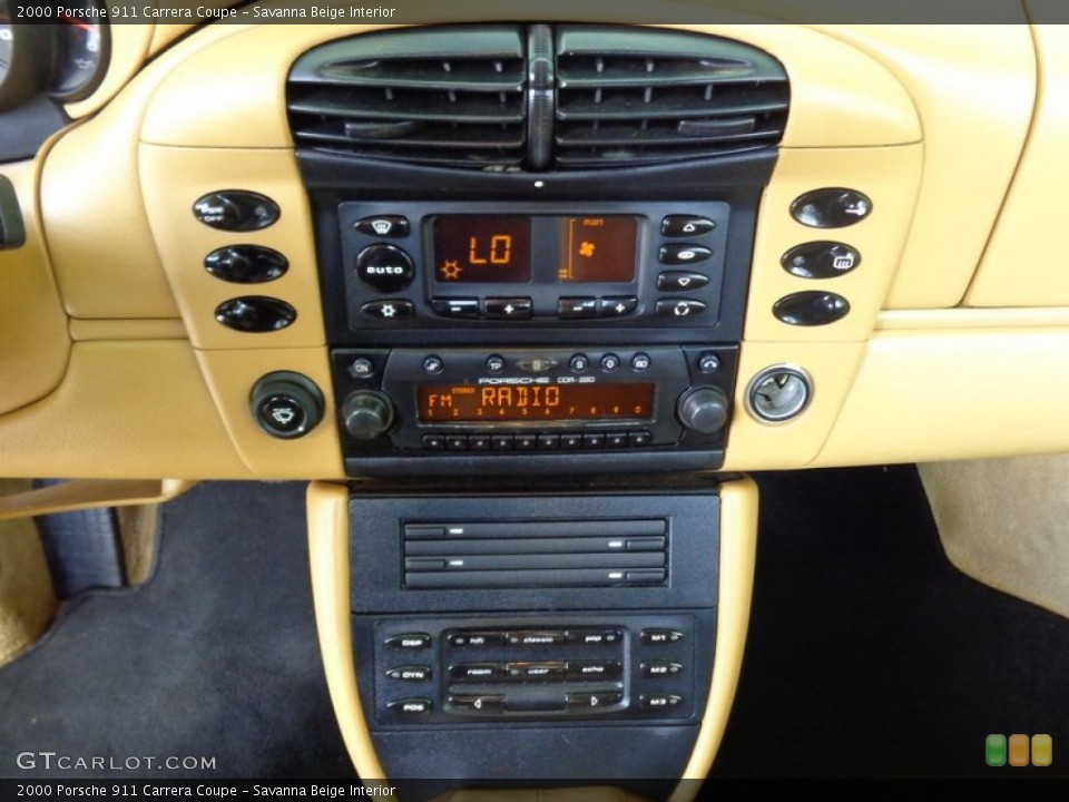 Savanna Beige Interior Controls for the 2000 Porsche 911 Carrera Coupe #88643179