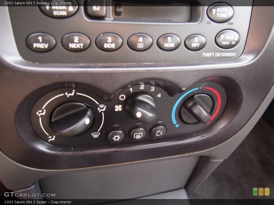 Gray Interior Controls for the 2003 Saturn ION 3 Sedan #88646772