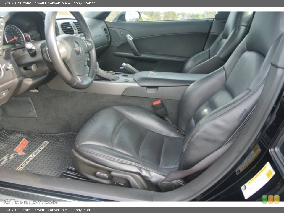 Ebony Interior Photo for the 2007 Chevrolet Corvette Convertible #88655983