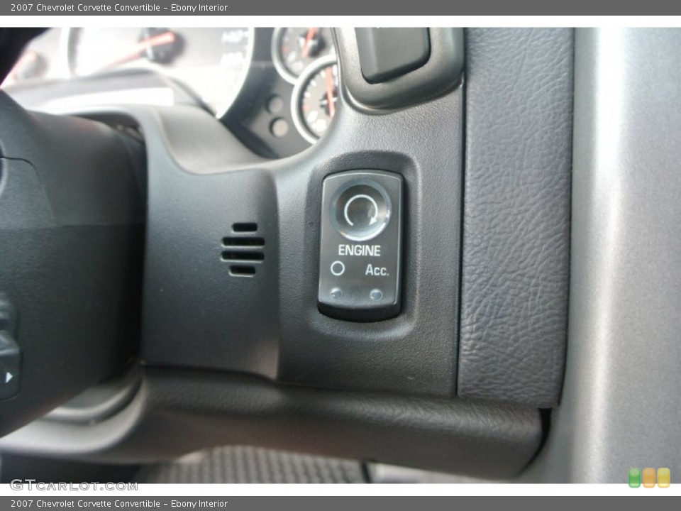 Ebony Interior Controls for the 2007 Chevrolet Corvette Convertible #88656025